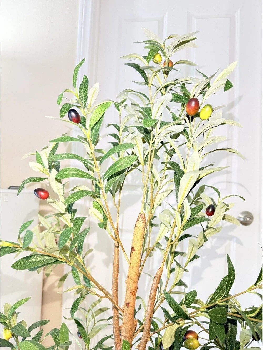 OAKRED 4FT Artificial Olive Tree Faux Potted Plant Indoor Decor W Box